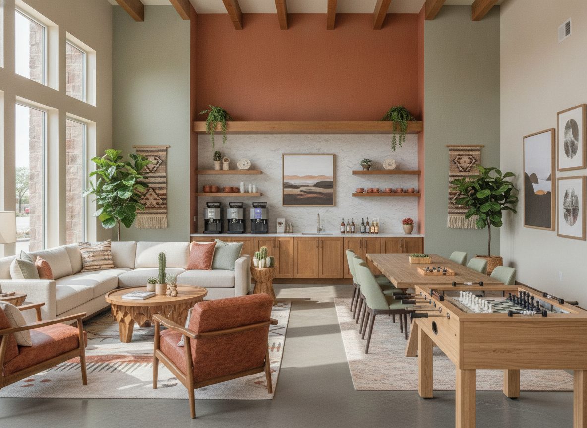 Resident clubhouse lounge