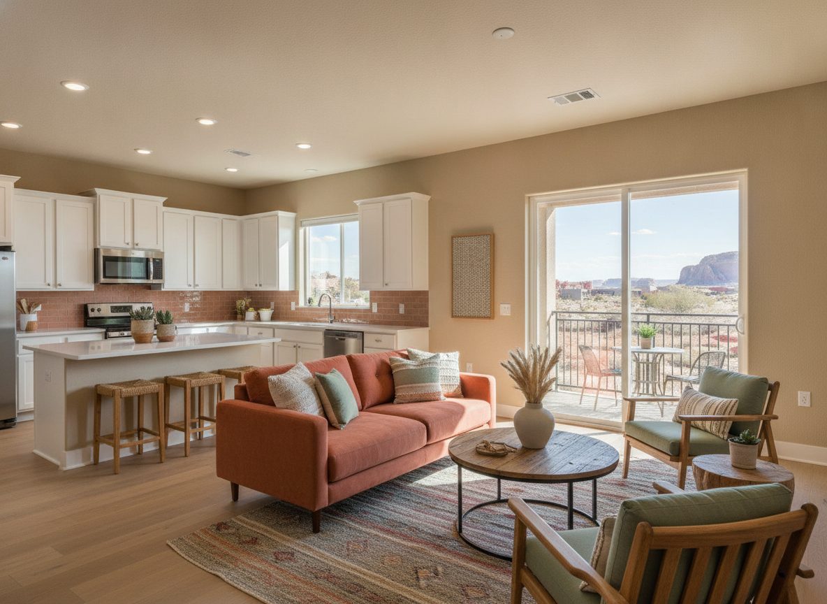 Open-concept apartment interior